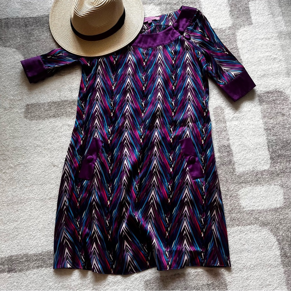 BNWOT 100% 💯 SILK CHRISTIANE CELLE BY CALYPSO SILK A-LINE DRESS